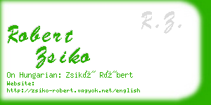 robert zsiko business card